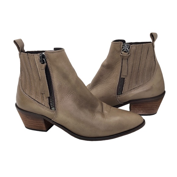 Lokas Taupe Zip Ankle Boots Sz EU 40  Made In Spain - Picture 1 of 15